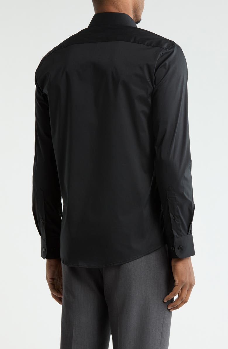 DKNY Slim Fit Stretch Dress Shirt, Alternate, color, Black