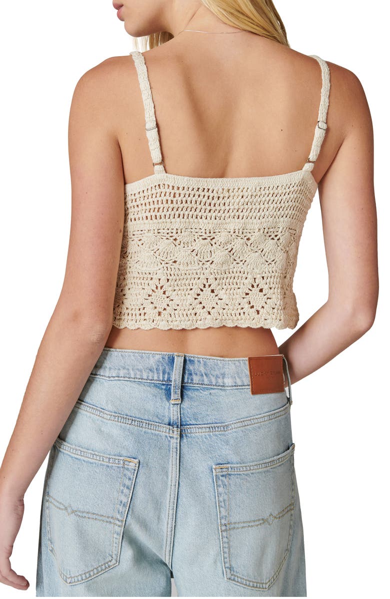 Lucky Brand Crop Crochet Tank, Alternate, color,
