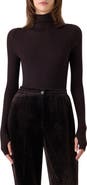 Akris Cashmere & Silk Rib Funnel Neck Sweater