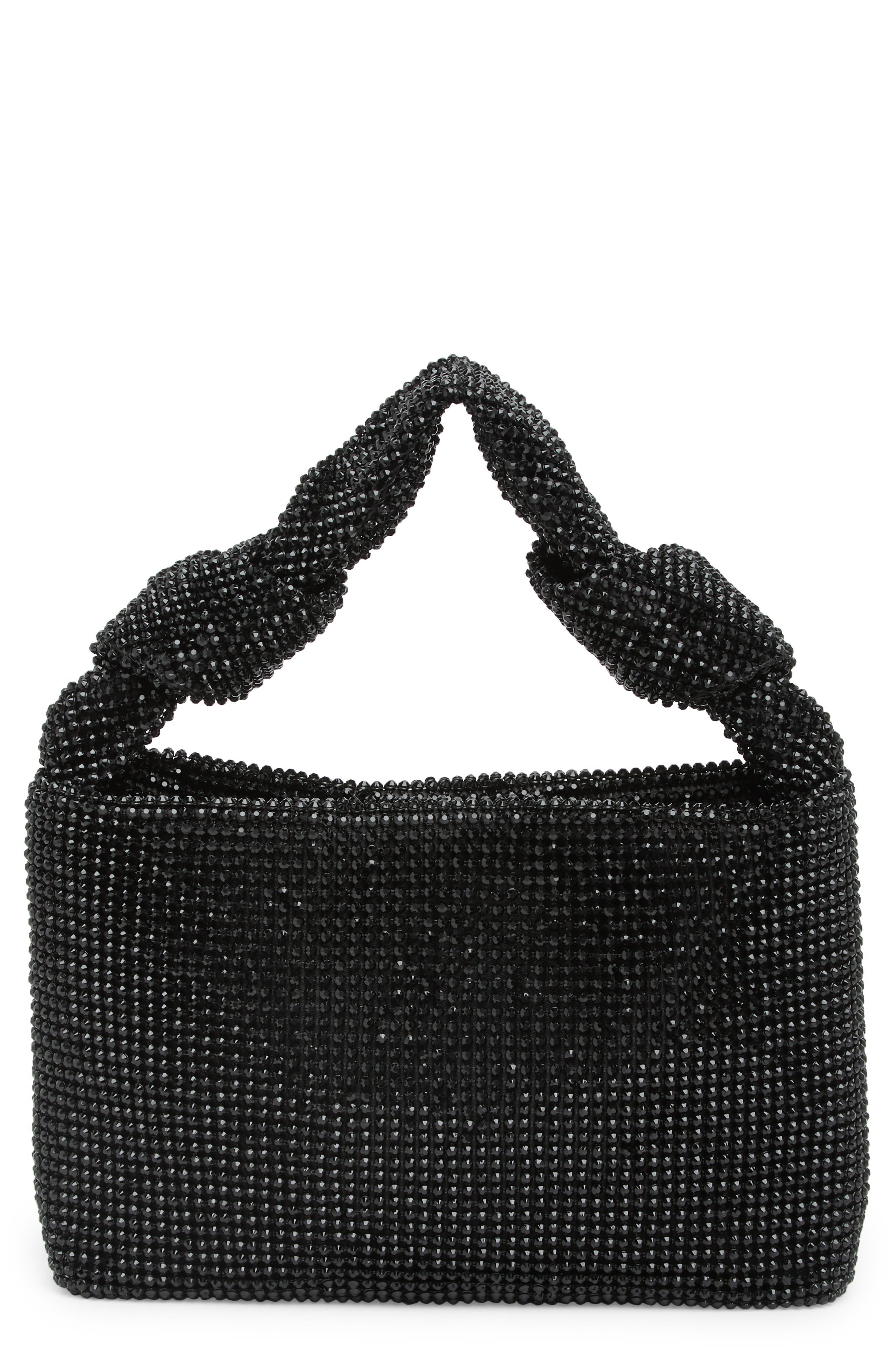 Jessica McClintock Everleigh Crystal Mesh Shoulder Bag, Main, color, 