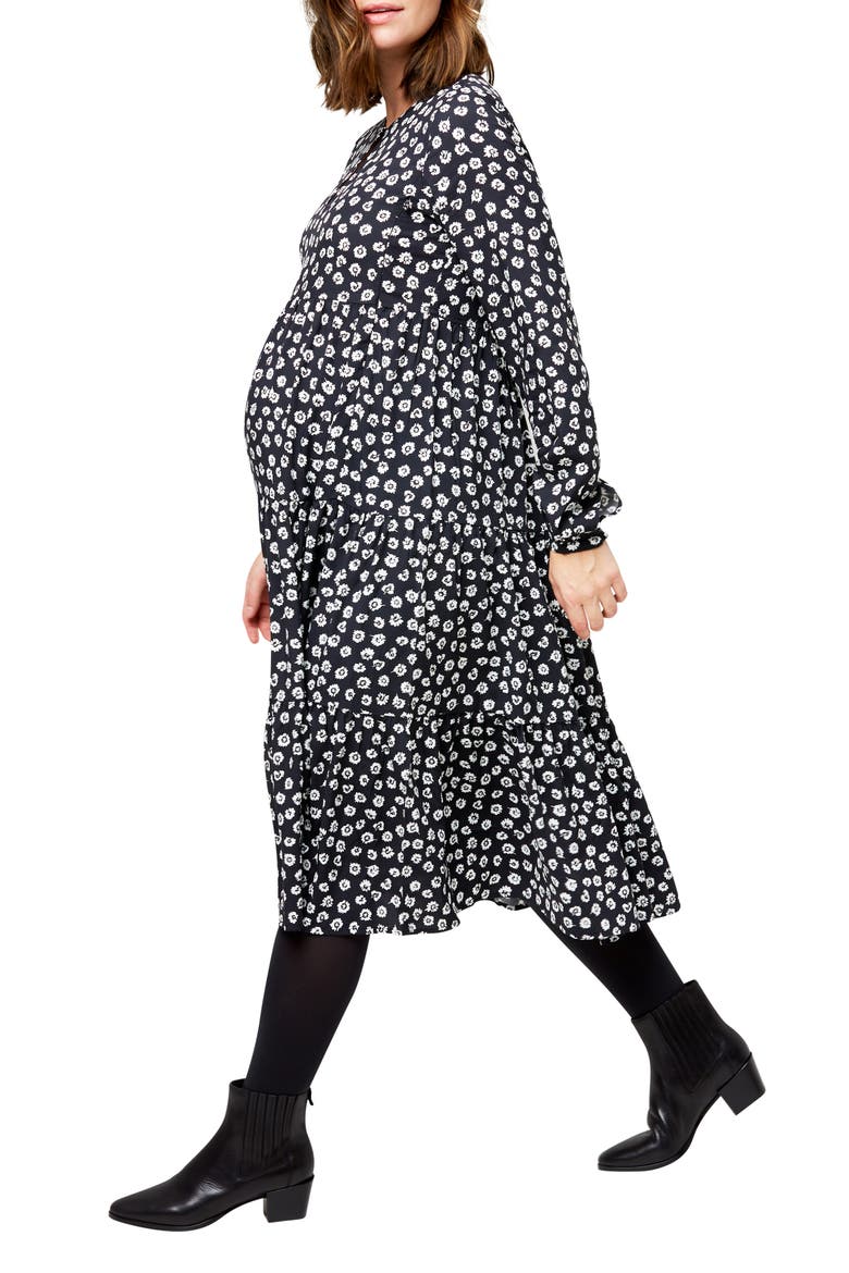 Margot Long Sleeve Maternity/Nursing Dress, Alternate, color, DITSY PRINT