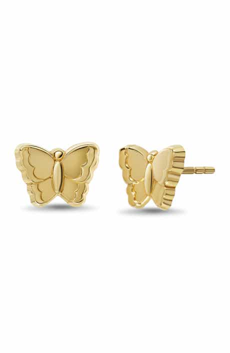 Bony Levy 14K Gold Butterfly Stud Earrings