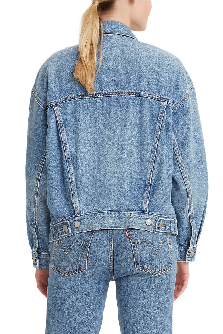 Levi's® '90s Denim Trucker Jacket, Alternate, color, SOFT AS BUTTER MID