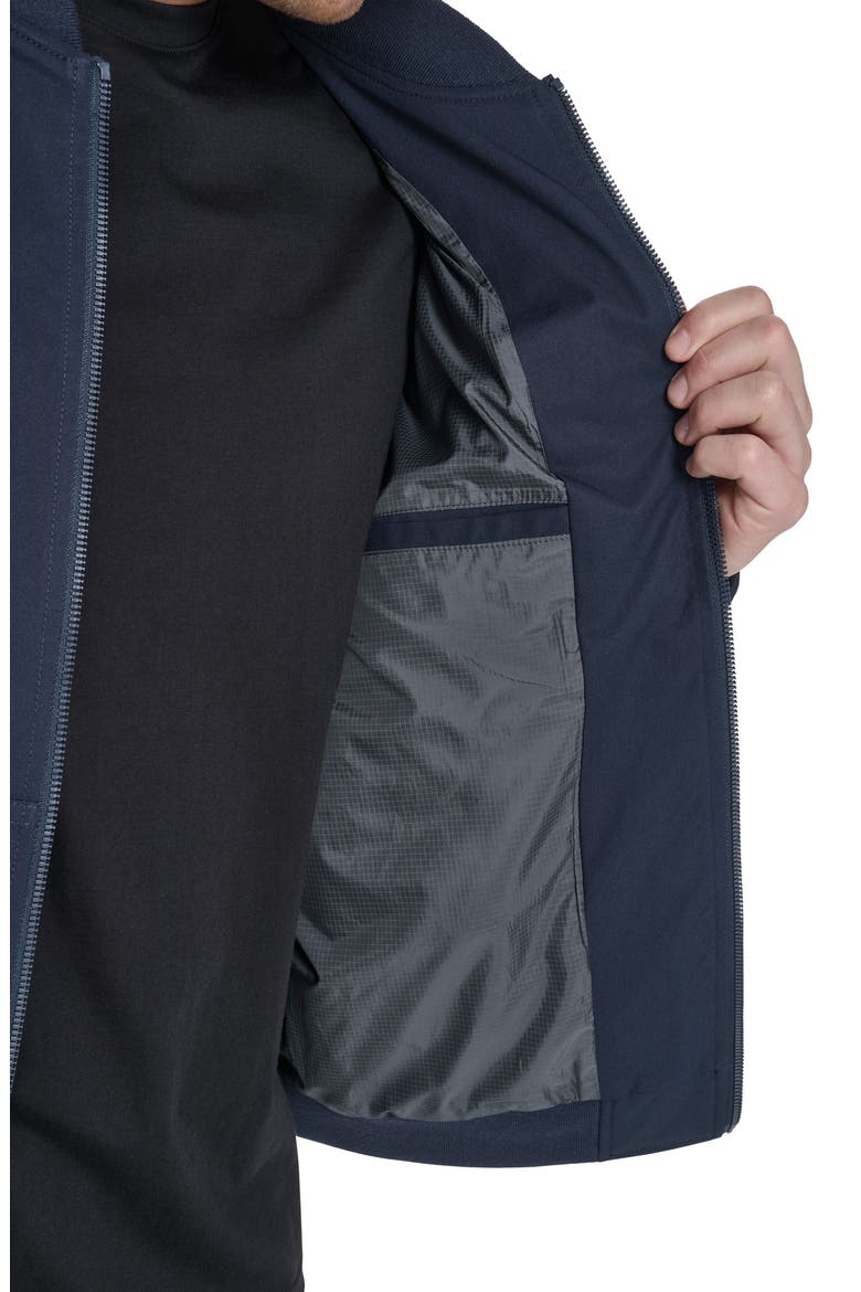 Oxford Water Resistant Bomber Jacket, Alternate, color, NAVY