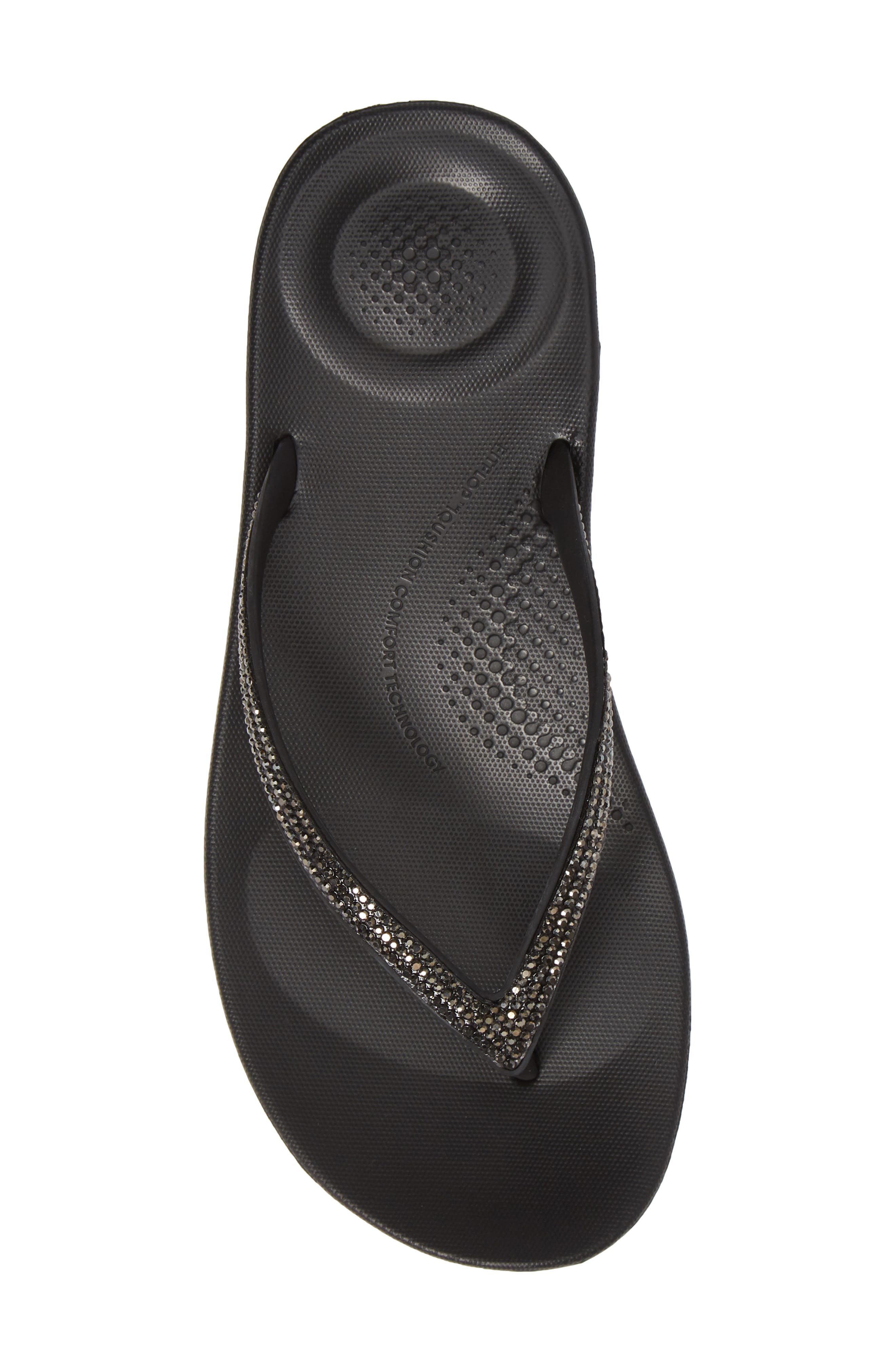 FitFlop iQushion<sup>™</sup> Splash Crystal Flip Flop, Alternate, color, 