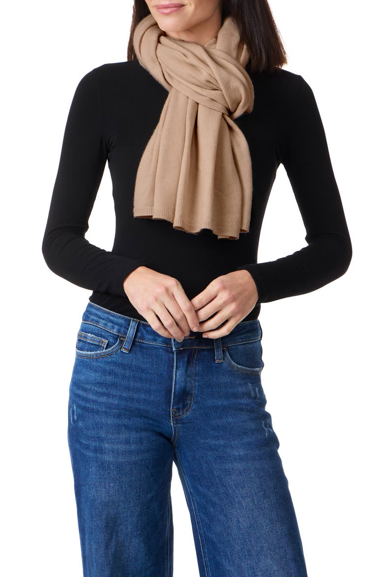 Wool & Cashmere Blend Wrap Scarf, Alternate, color, OAK
