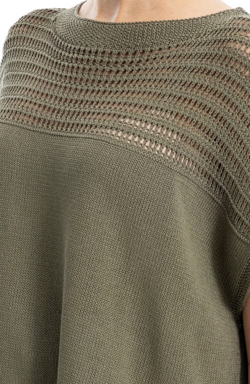 MAX STUDIO MAX STUDIO OPEN WEAVE DOLMAN TANK 