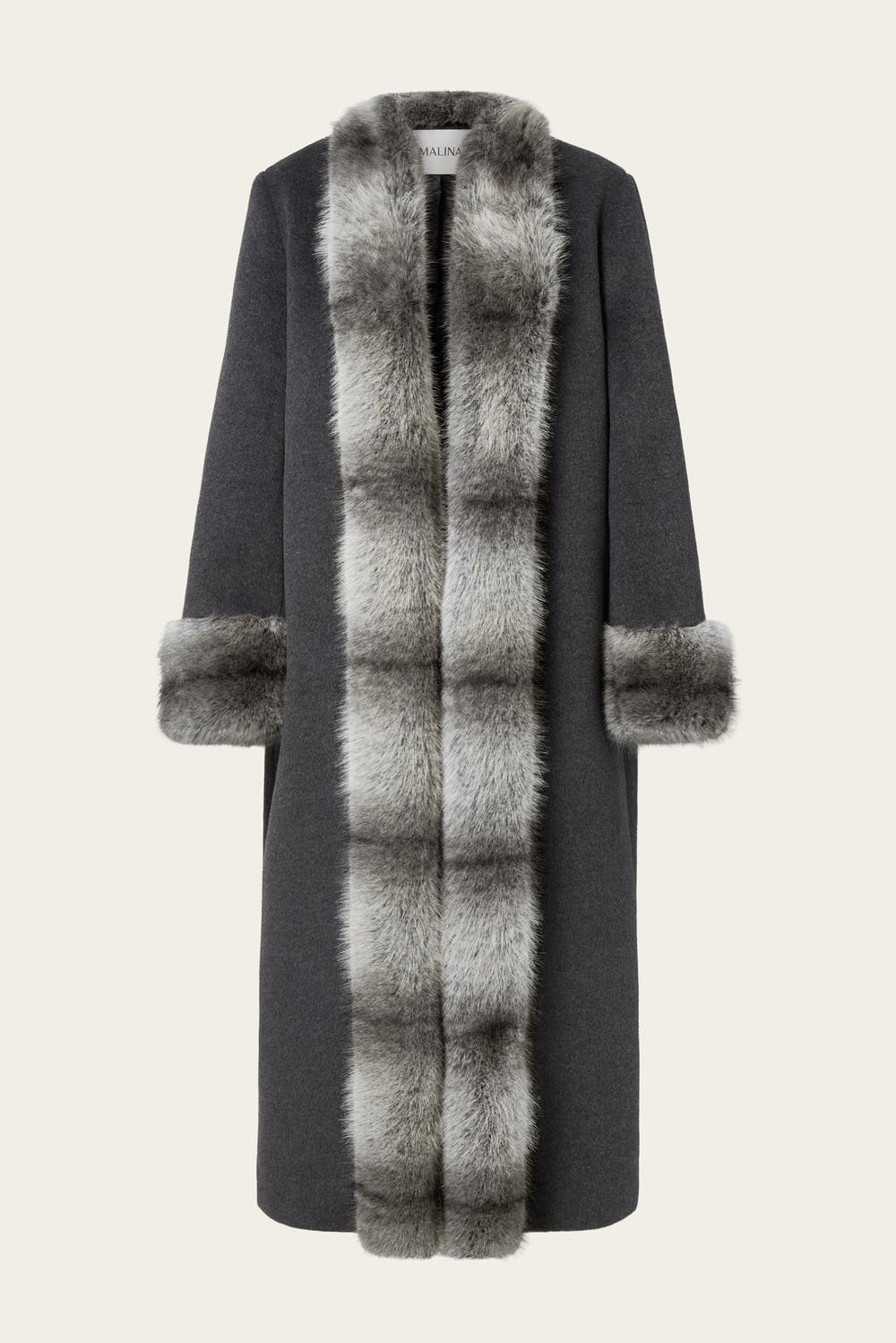 Anouk Yve Faux Fur Wool Coat - image 2