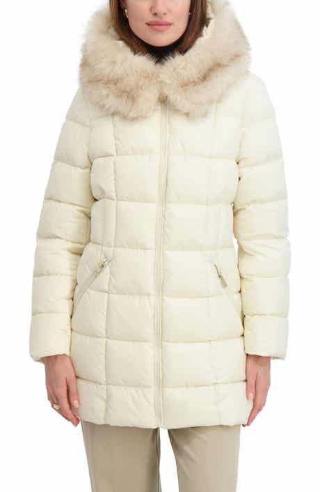 Tahari Brie Faux Fur Puffer Coat