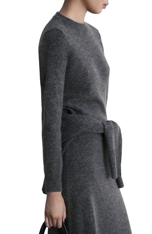 Mango Eliote Crewneck Sweater In Grey