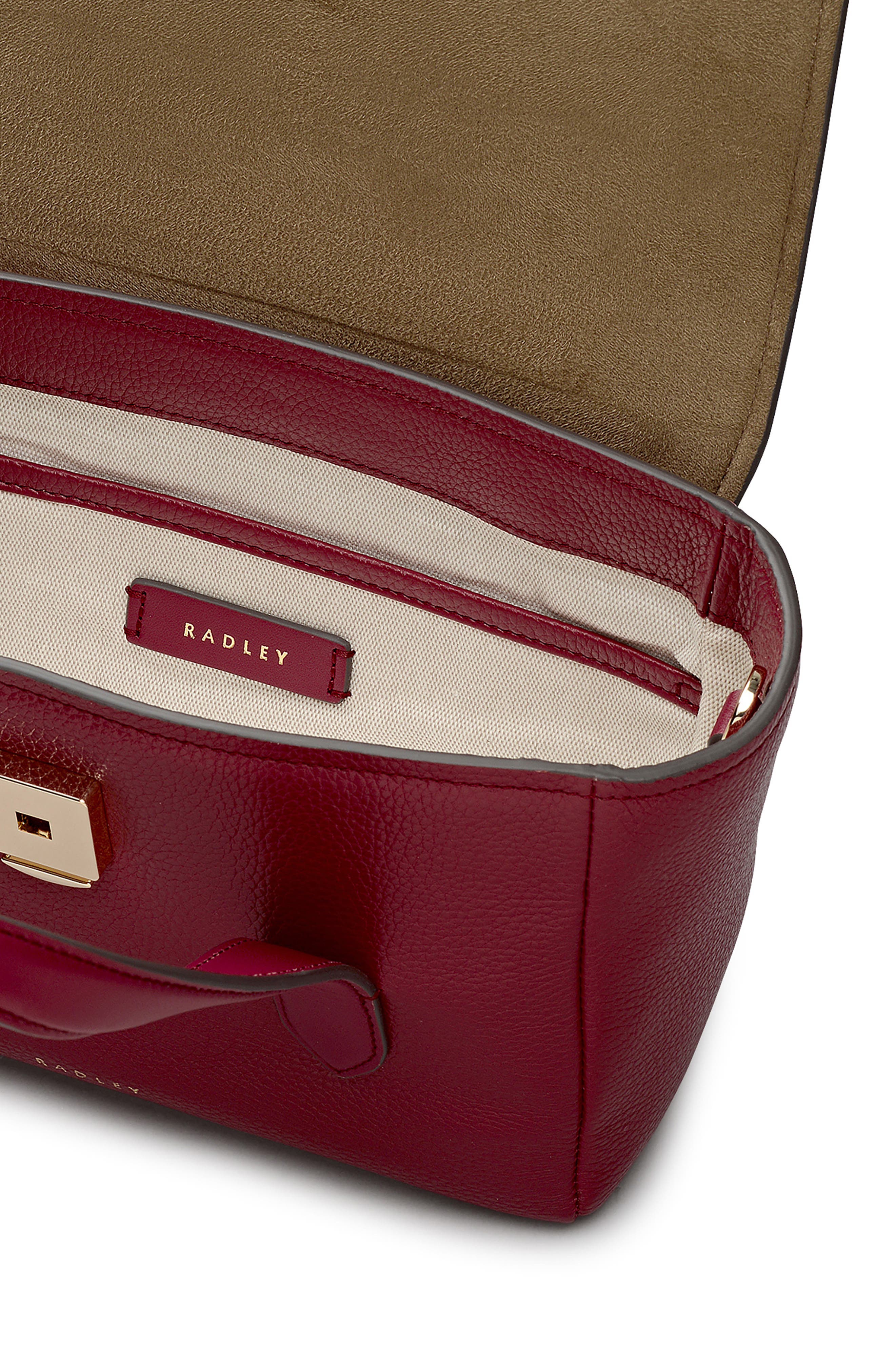 Radley Mayfair Lane Small Flapover Satchel Bag, Alternate, color, Carmine