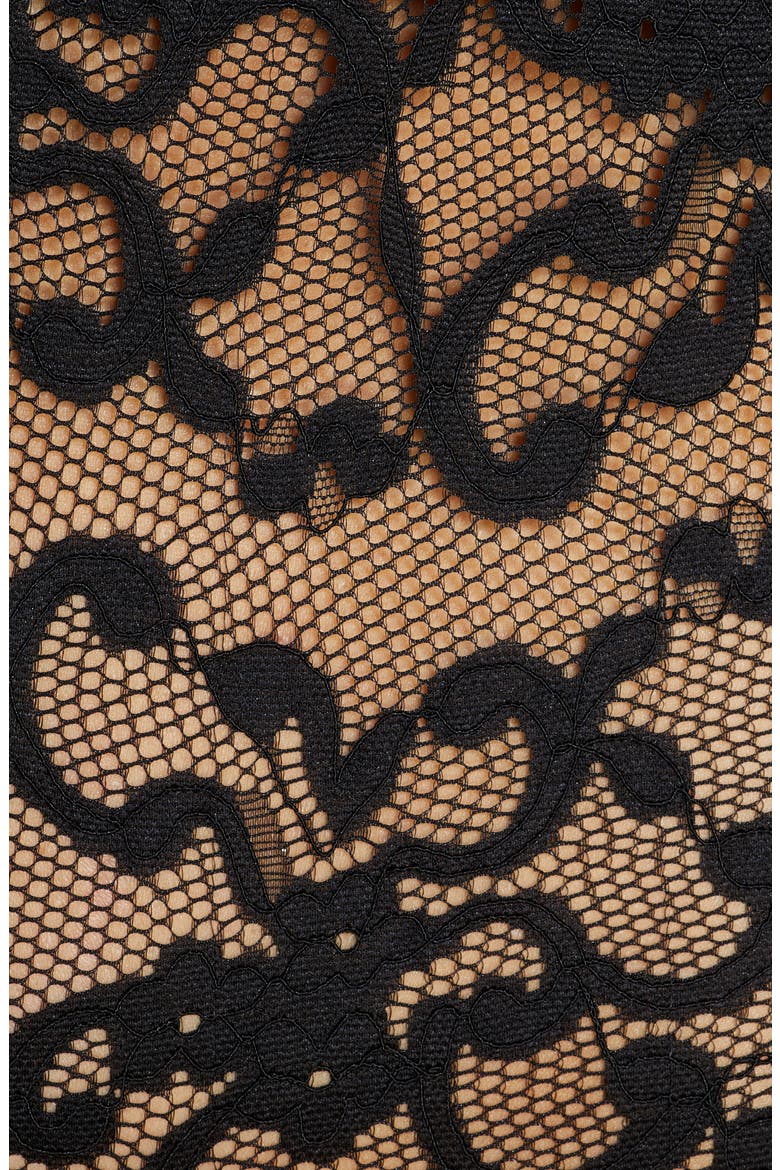 Jeana Plunge High Leg Galloon Lace Bodysuit, Alternate, color, BLACK