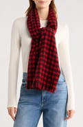 NORDSTROM RACK Houndstooth Fringe Scarf