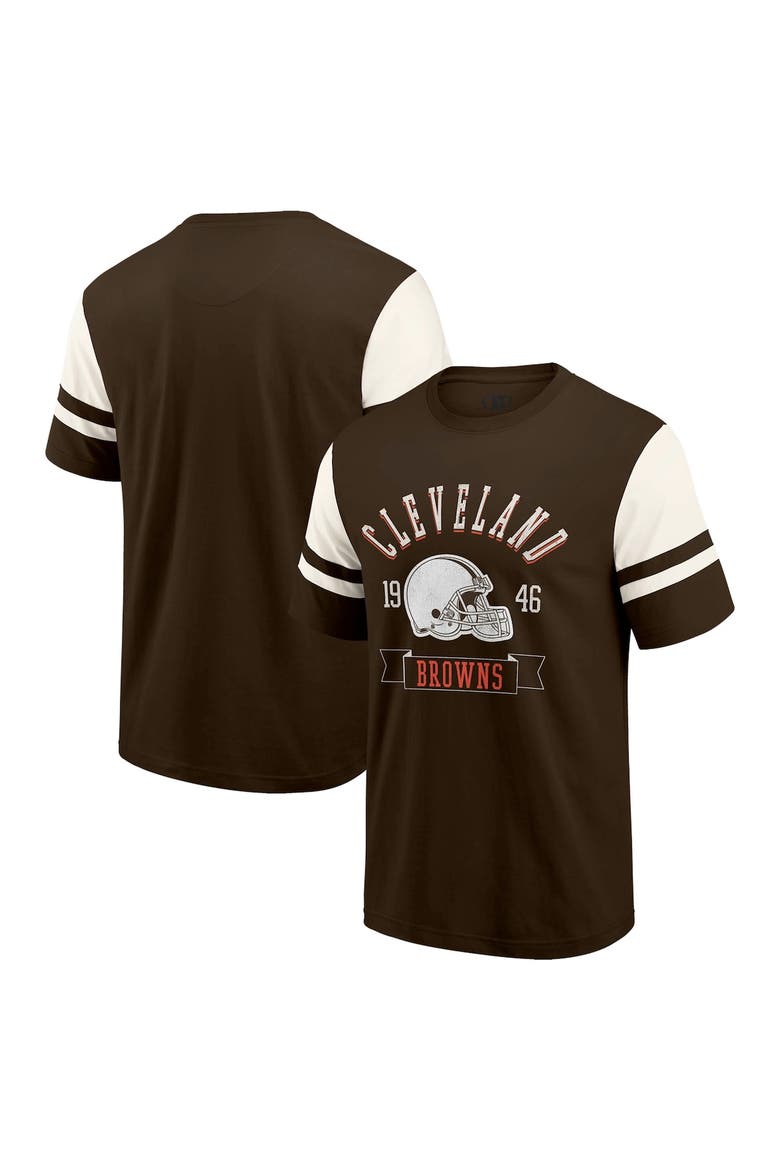 Men's Darius Rucker Collection by Fanatics  Brown Cleveland Browns Football T-Shirt, Main, color, Brown