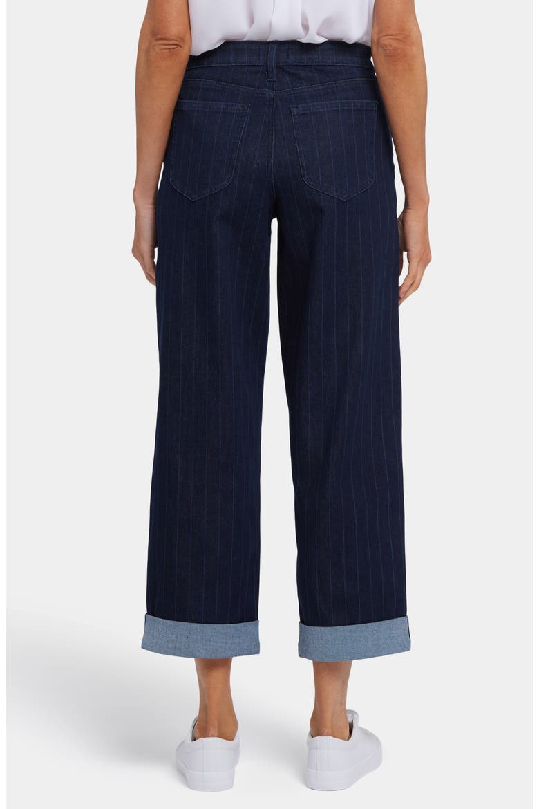Jemma High Waist Cuff Barrel Leg Ankle Jeans, Alternate, color, BISCAY STRIPE