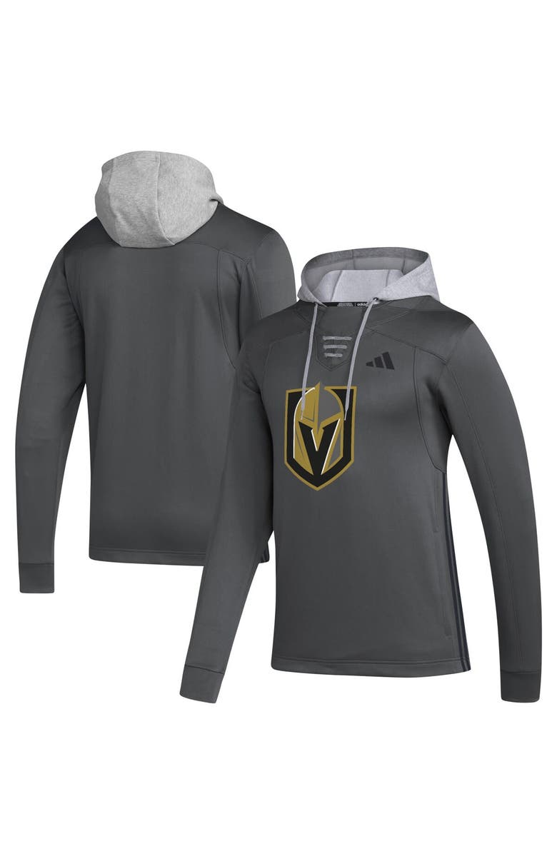adidas Men's adidas Gray Vegas Golden Knights Refresh Skate Lace AEROREADY Pullover Hoodie, Alternate, color, 