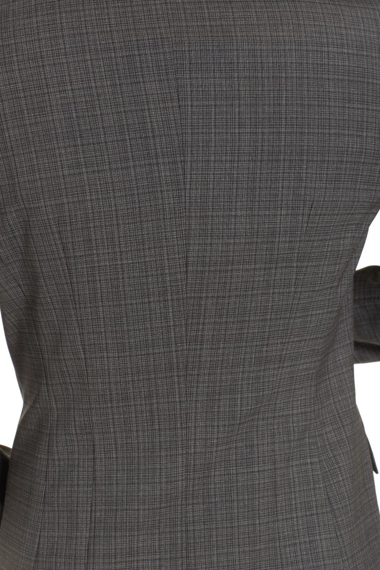 Julea Plaid Stretch Wool Blazer, Alternate, color, GREY CHECK FANTASY