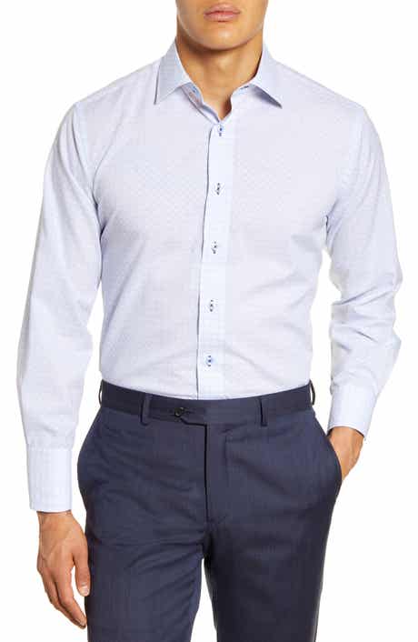 Lorenzo Uomo Trim Fit Plaid Dress Shirt