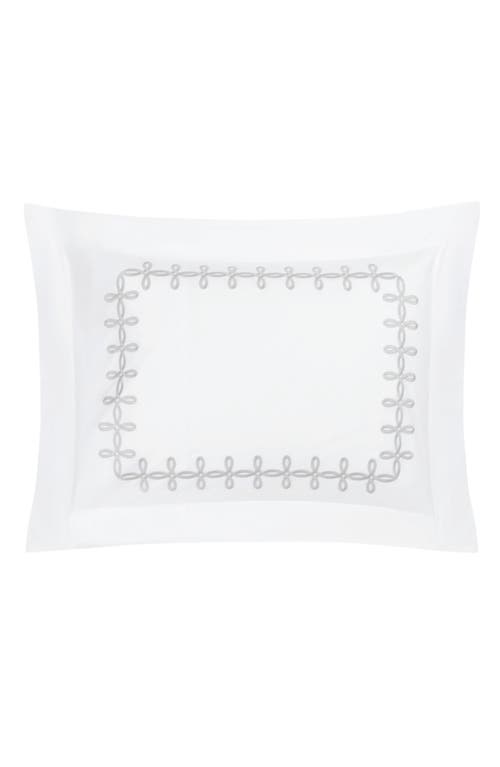 Matouk Gordian Knot Egyptian Cotton Percale Pillow Sham In White