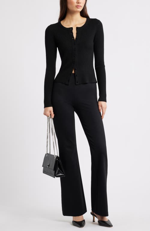 Open Edit High Waist Flare Pants In Black