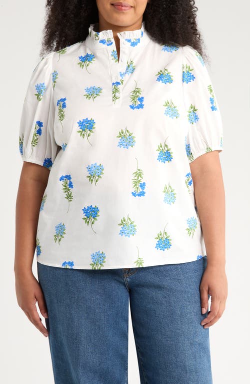 Sugarlips Jillian Floral Print Ruffle Top In Multi