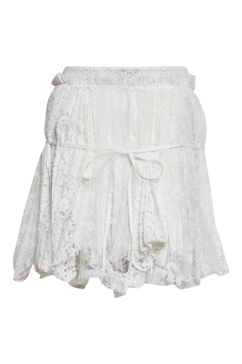 Curtain Lace Miniskirt, Alternate, color, WHITE
