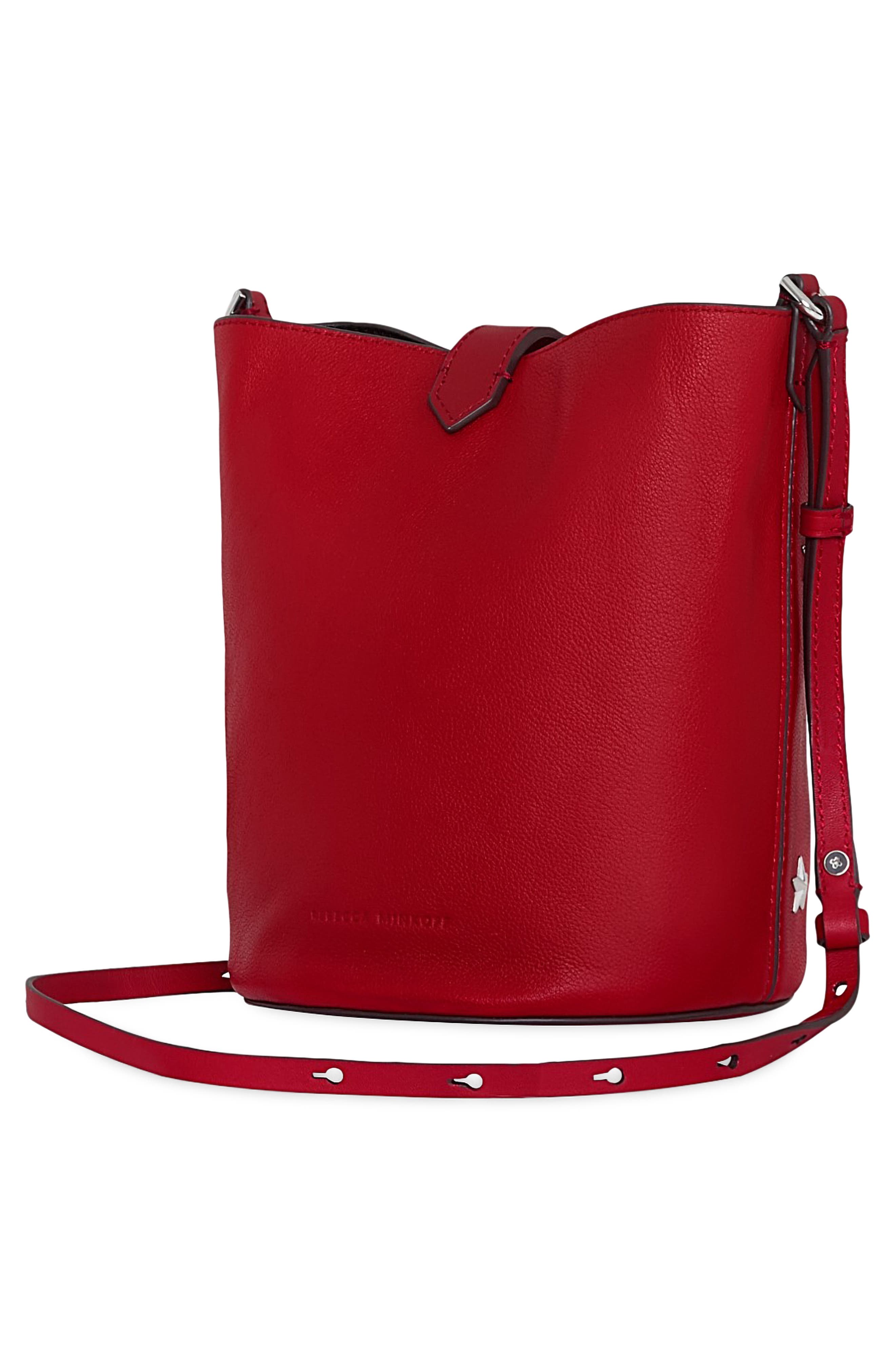 Small Megan Star Leather Bucket Bag, Alternate, color, SIREN
