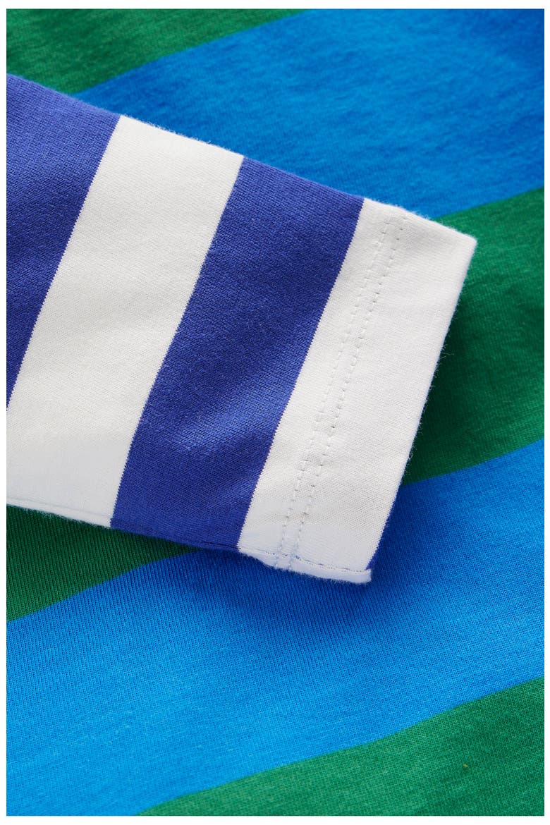Kids' Mixed Stripe Long Sleeve Cotton Graphic T-Shirt, Alternate, color, BLUE/ GREEN/ ORANGE