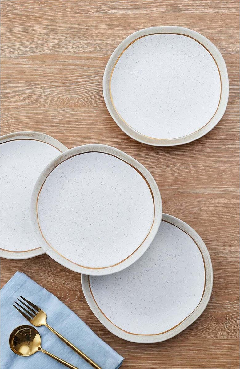 Stone Lain Clara Porcelain 16-Piece Dinnerware Set, Alternate, color, White