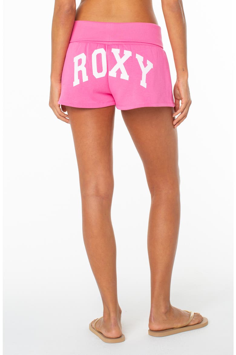 Sunday Foldover Waist Shorts, Alternate, color, SHOCKING PINK