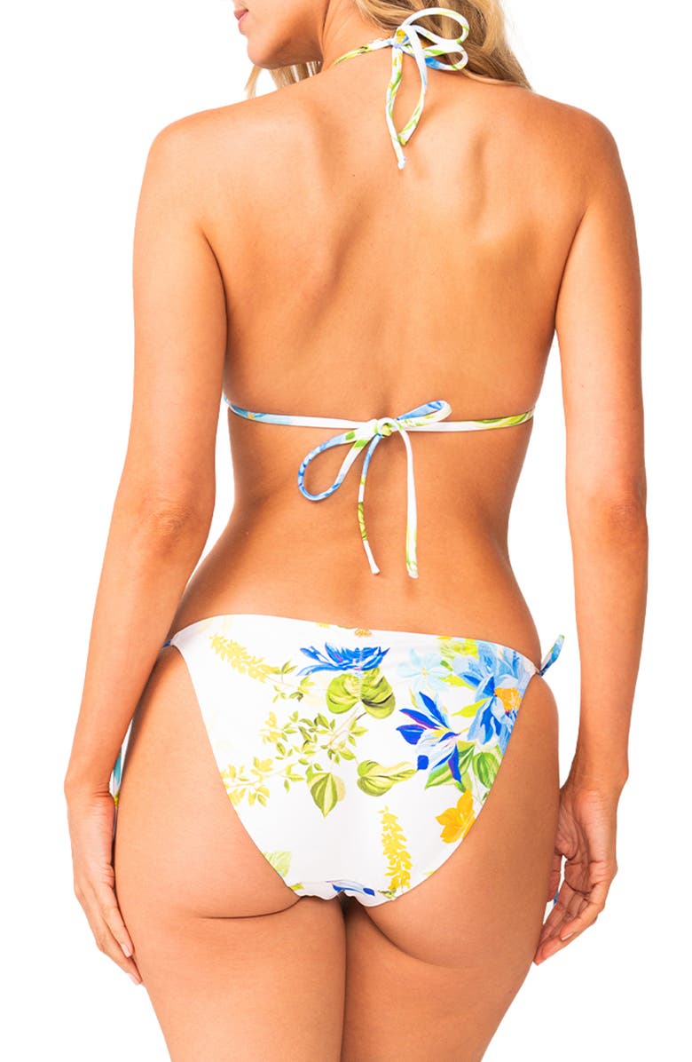 PQ SWIM Embroidered Tie Side Bikini Bottoms, Alternate, color, Bluebell