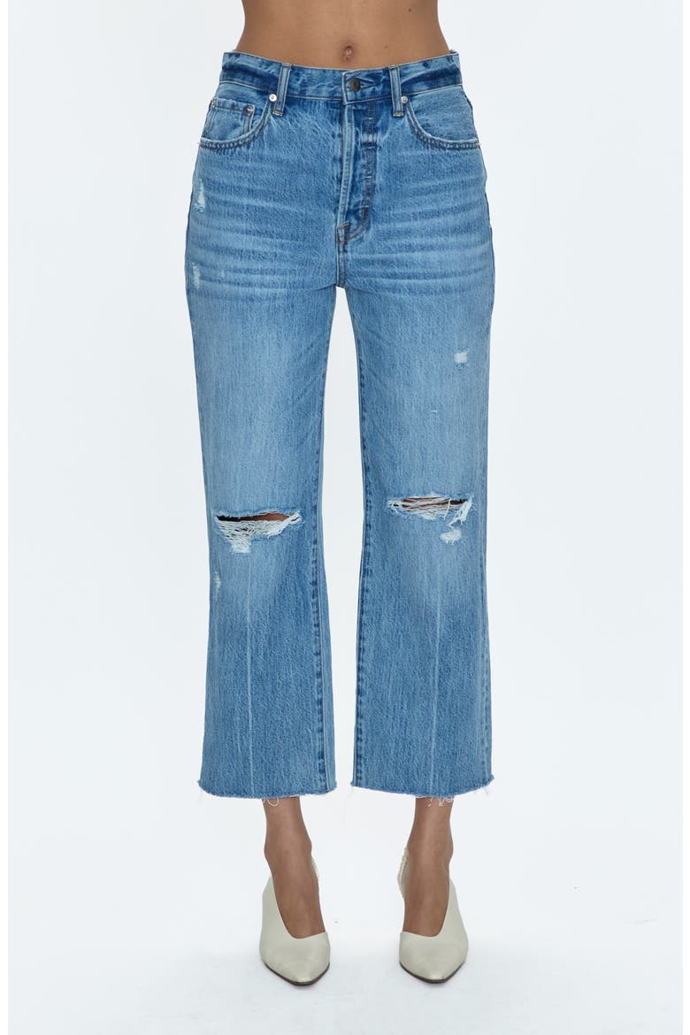 Cassie High Waist Crop Jeans, Main, color, BUSHWICK DISTRESSED