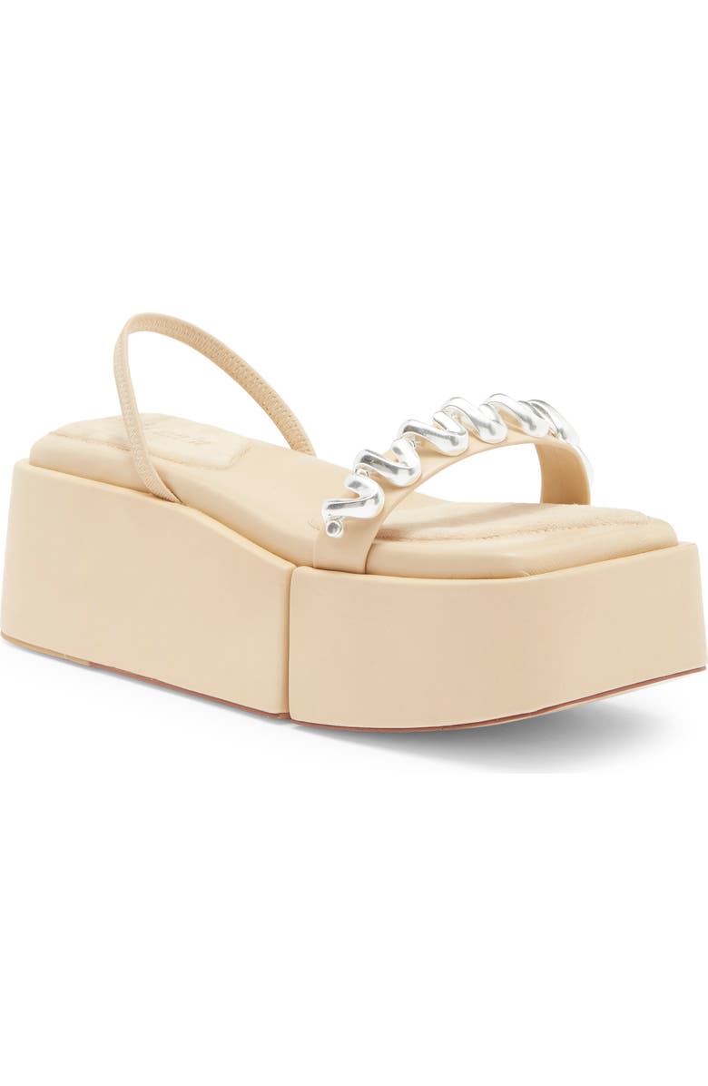 Cult Gaia Onyx Slingback Platform Sandal, Main, color,