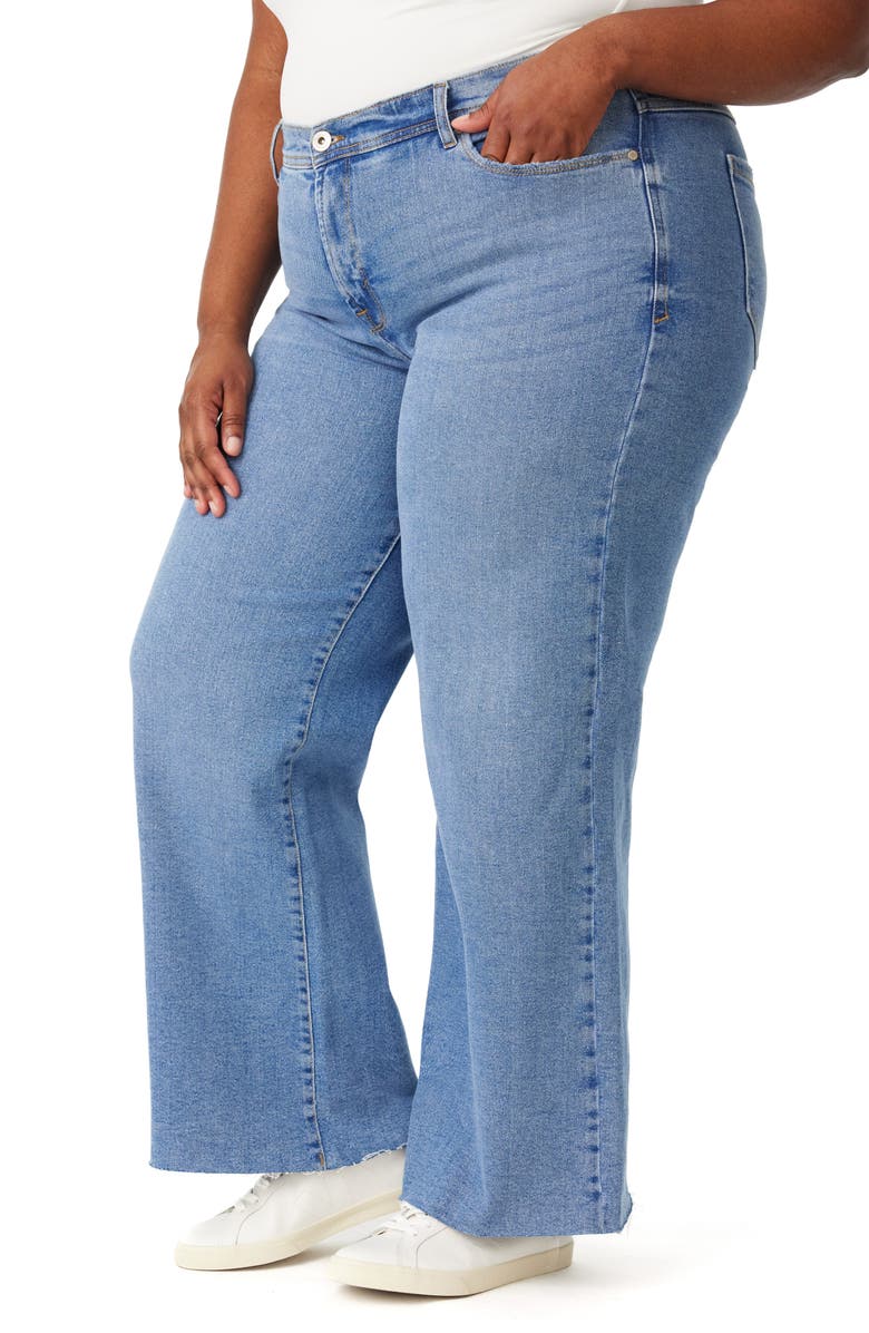 Kensie Kaya High Waist Wide Leg Jeans, Alternate, color, Brisbane