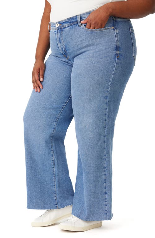 Kensie Kaya High Waist Wide Leg Jeans In Blue