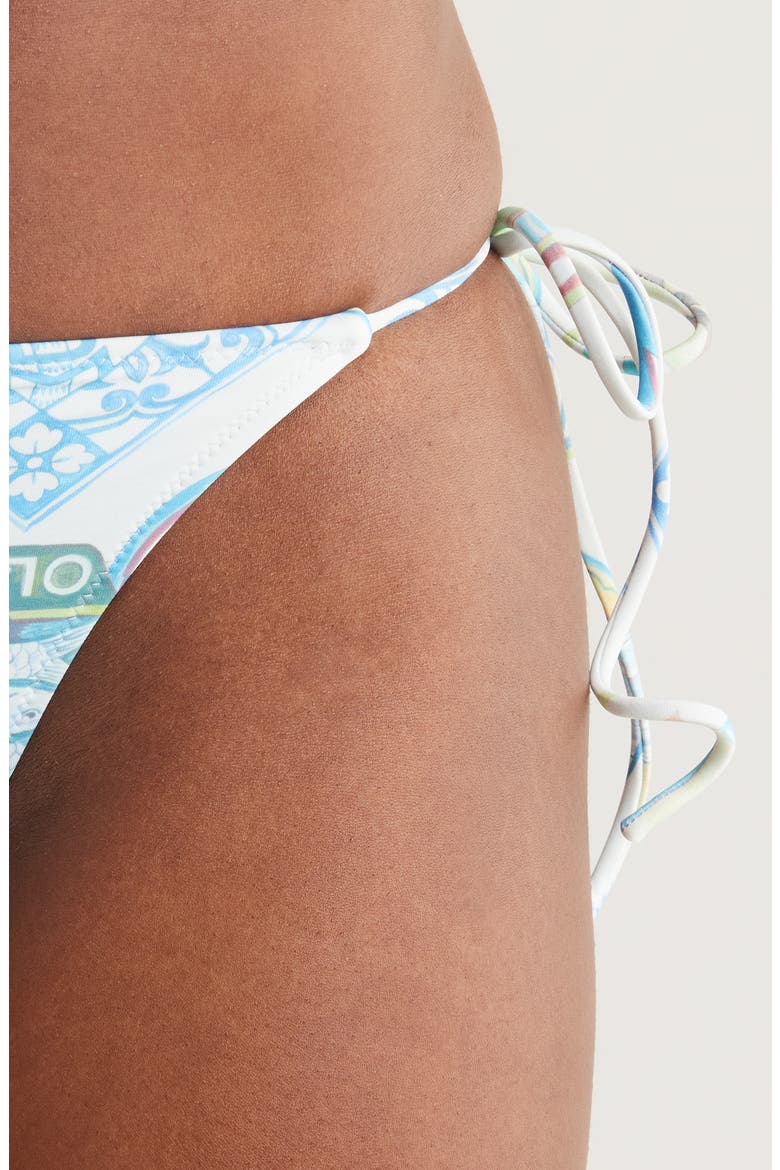 Tie Side Bikini Bottoms, Alternate, color, BLUE MULTI