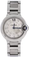 Pre-Owned Cartier Ballon Bleu de Cartier Quartz Watch Stainless Steel with Diamond Markers 28