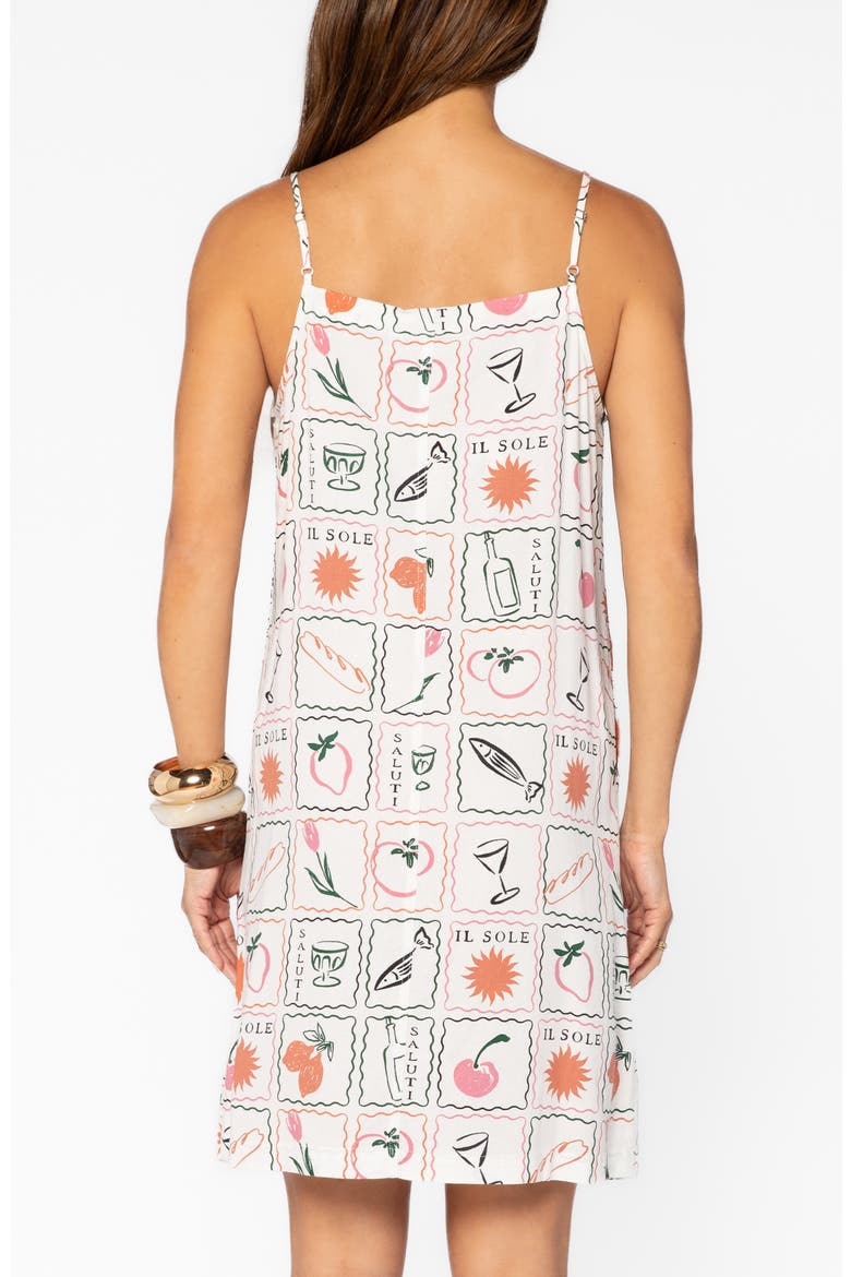 Brianne Linen Minidress, Alternate, color, MULTI STAMP TILE