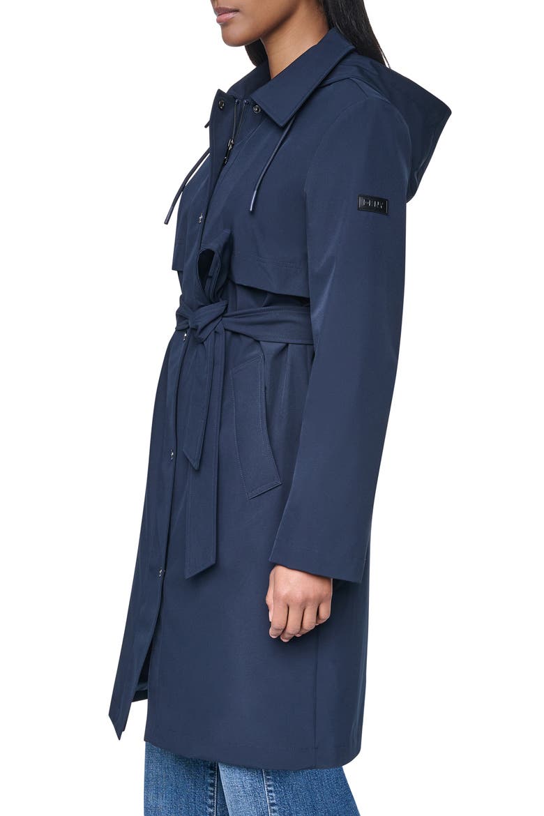 Flextech Trench Coat, Alternate, color, DARK NAVY