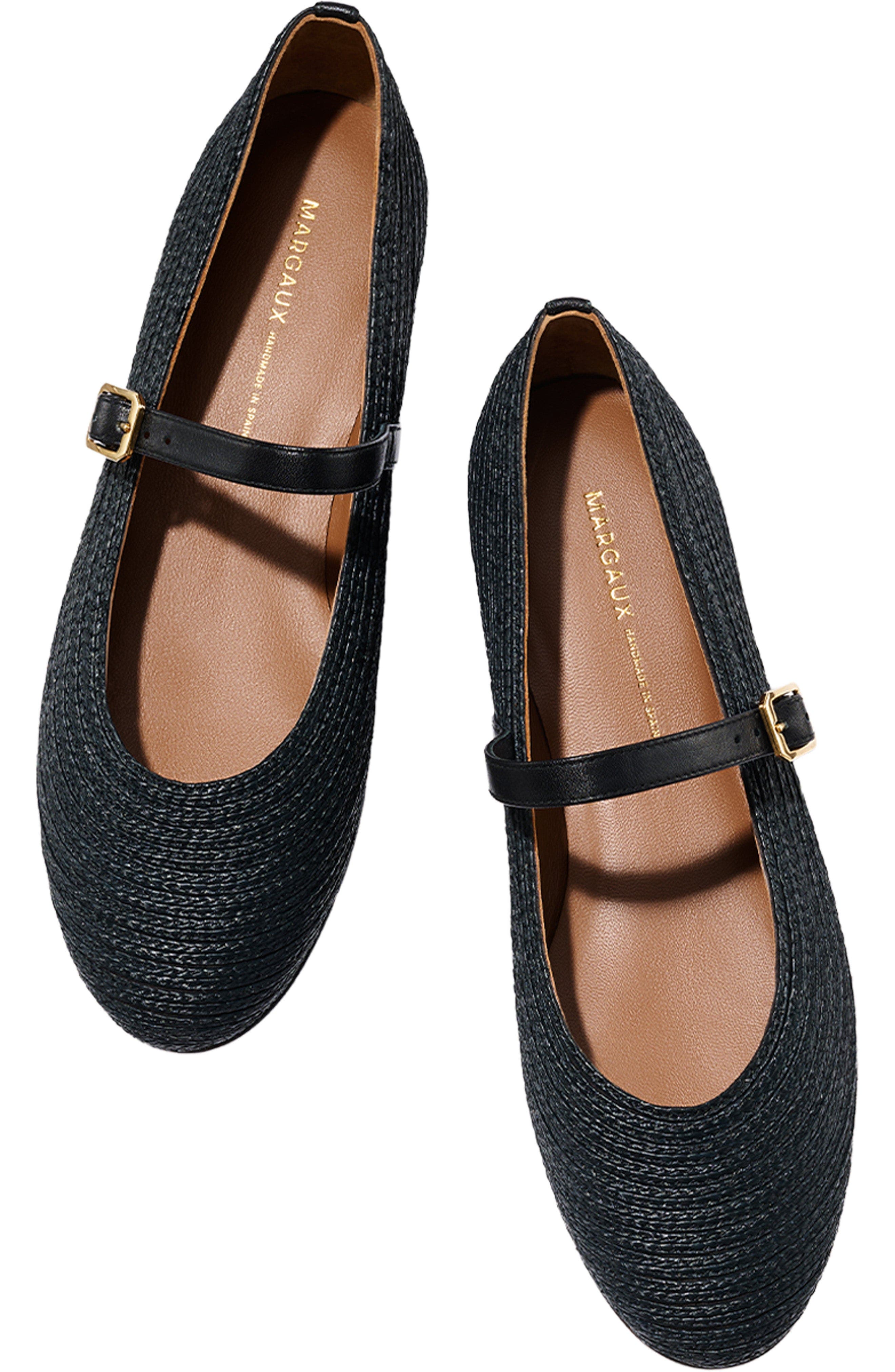 MARGAUX The Demi Jane Flat, Alternate, color, Black Raffia