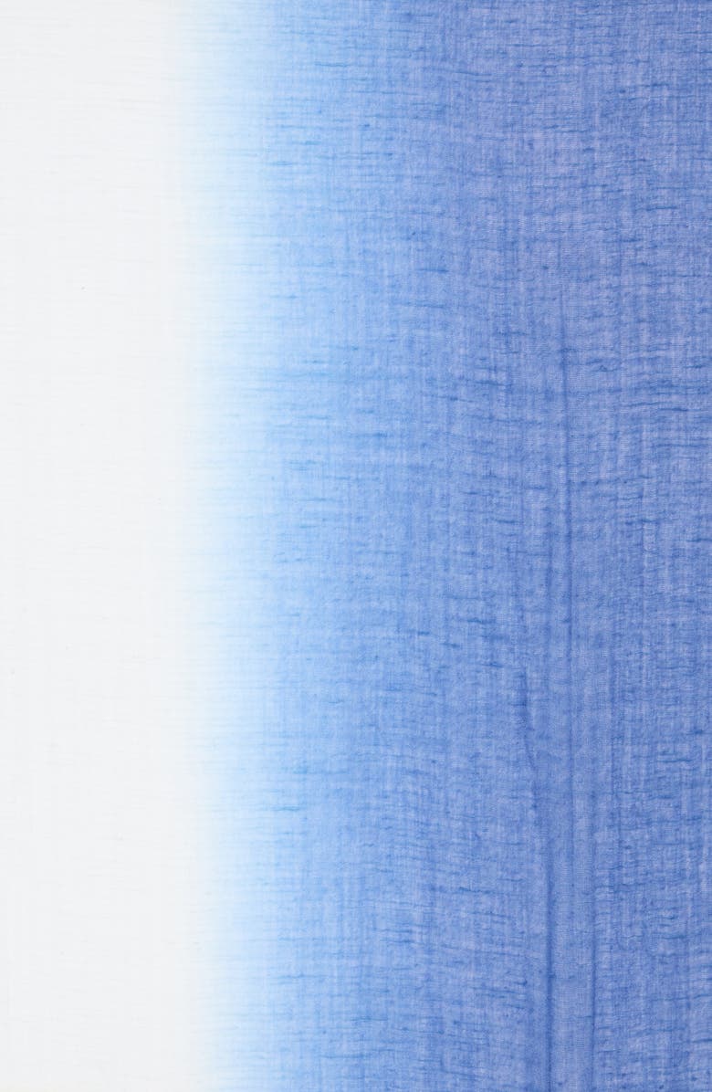 La Fiorentina Pom Pom Lace Ombré Scarf, Alternate, color, Blue Multi