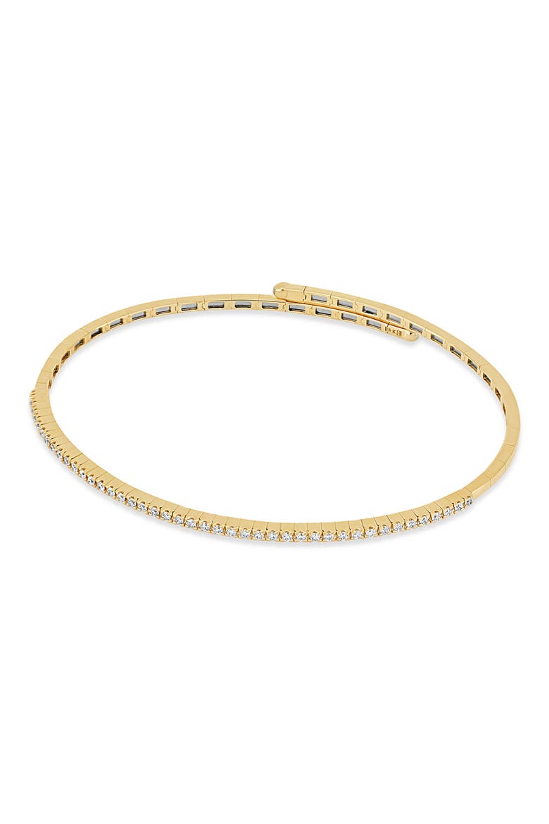 18K Gold Bardot Diamond Coil Cuff Bracelet (Online Trunk Show), Alternate, color, YELLOW