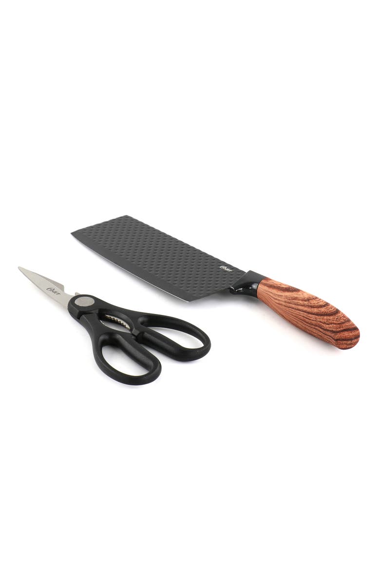 OSTER Gunderson 2 Piece Black Stainless Steel Cutlery Set, Alternate, color, Black