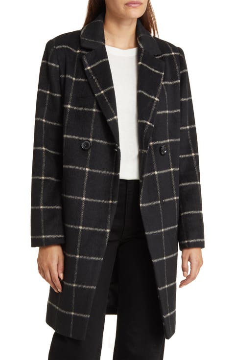 Windowpane Plaid Coat