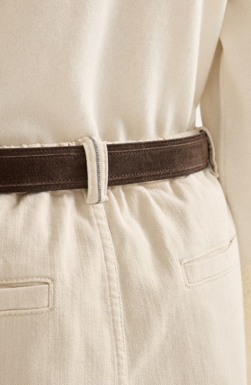 Brunello Cucinelli Baggy Trousers With Monili In Neutral