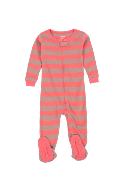 Footed Printed Cotton Pajamas, Solids, Stripes & Tie Dye (Baby)