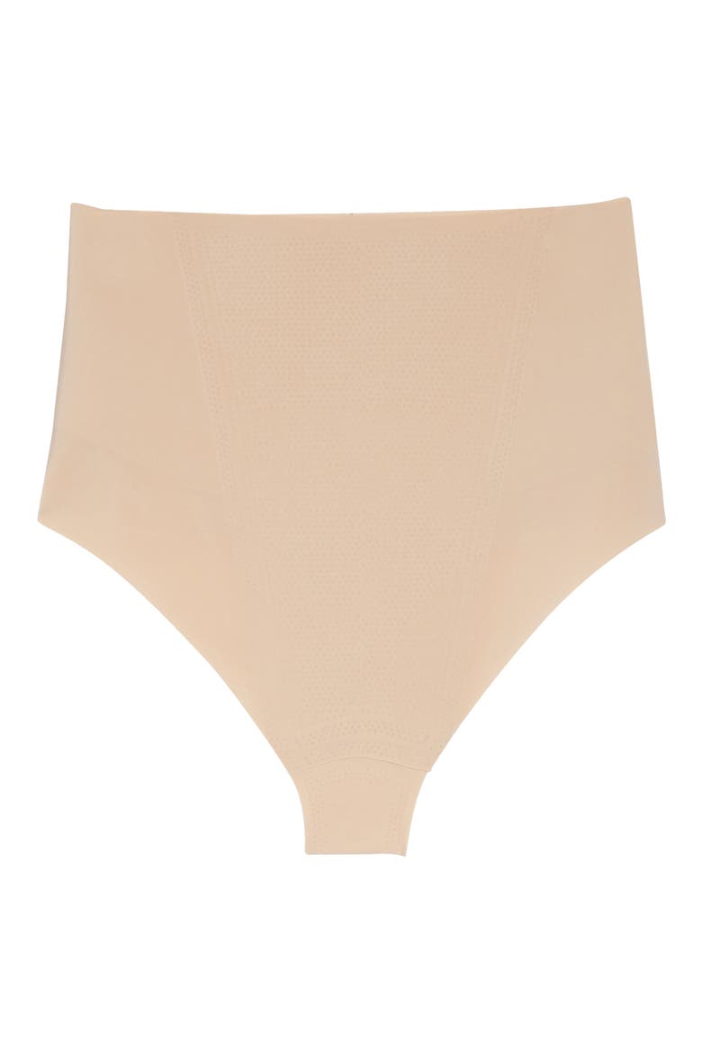 Zone Smoothing High Waist Thong, Alternate, color, BEIGE