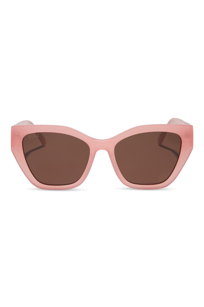 Evie 54mm Polarized Sunglasses, Main, color, PEACH / BROWN