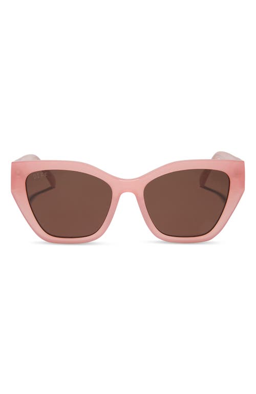 Diff Evie 54mm Polarized Sunglasses In Pink