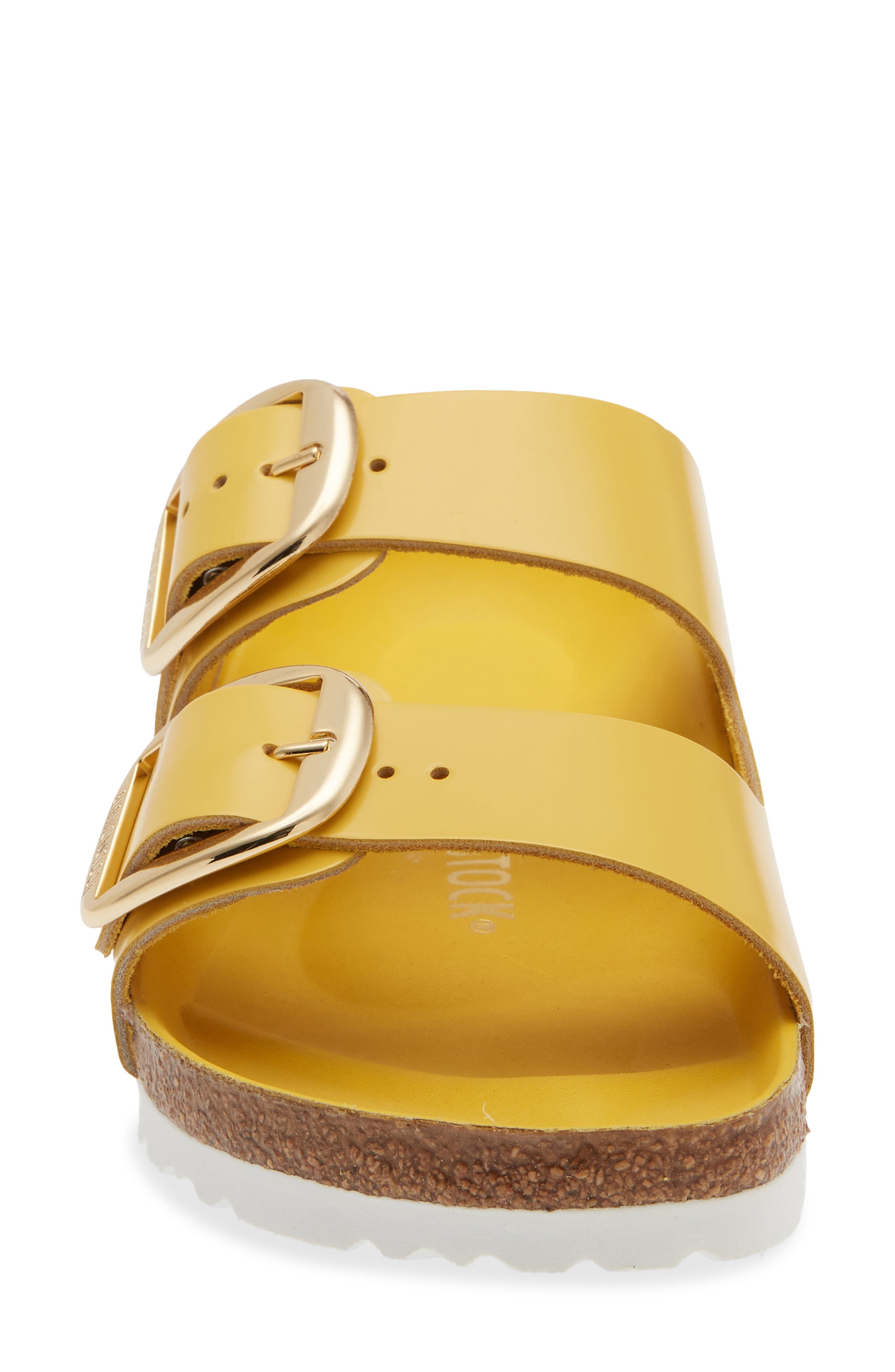 Arizona Big Buckle Slide Sandal, Alternate, color, OCHRE HIGH SHINE